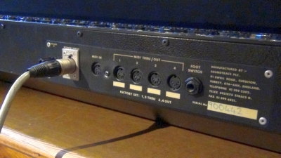 Soundtracs PC-MIDI console - MIDI and power connections